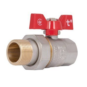 Кран прямой с американкой 1" DN25 усиленный (бабочка) SD220N