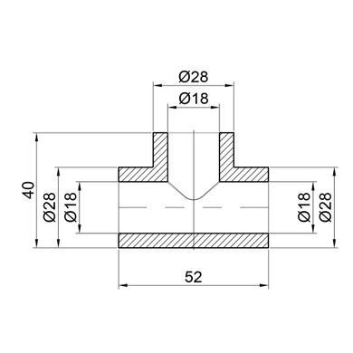 Тройник полипропиленовый PPR 20 Thermo Alliance