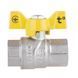 Кран газовий 1/2" ВВ DN15 латунний (метелик) Forte SF602G