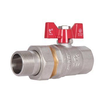 Кран прямой с американкой 3/4" DN20 (бабочка) SD220