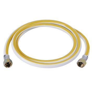 Шланг для газу ПВХ білий 100 см 1/2" гайка-гайка