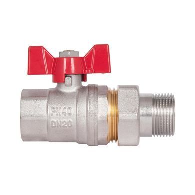 Кран прямий з американкою 3/4" DN20 (метелик) SD220