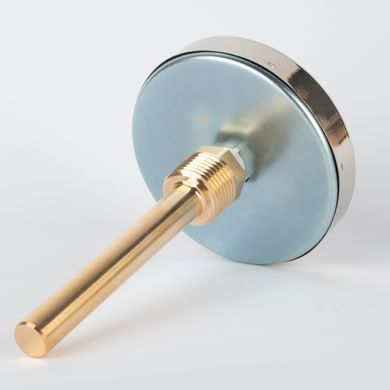 Термометр 0-120&deg;C &Oslash;80 (L=100) 1/2" Afriso біметалевий з гільзою