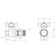 Кран прямий з американкою 3/4" DN20 (метелик) SD220
