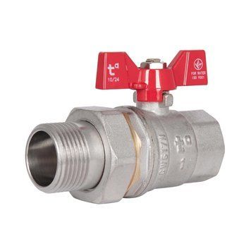 Кран прямий з американкою 1" DN25 (метелик) SD220