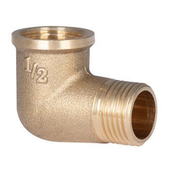 Угол латунный резьба наружн/внутр 1/2" SD421 удлиненный