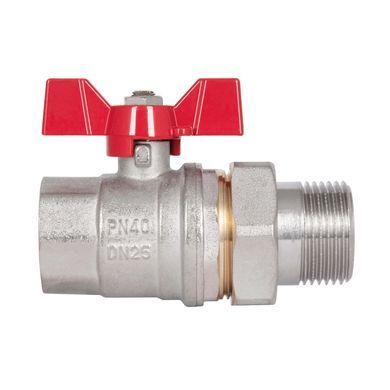 Кран прямий з американкою 1" DN25 (метелик) SD220