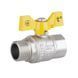 Кран газовый 3/4" ВН DN20 латунный (бабочка) Forte SF607G
