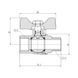 Кран газовый 3/4" ВН DN20 латунный (бабочка) Forte SF607G