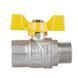 Кран газовый 3/4" ВН DN20 латунный (бабочка) Forte SF607G