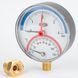 Термоманометр 0-4 бар 0-120&deg;C &Oslash;80 радиальный (клапан 1/2") Arthermo TI110