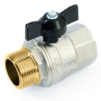 Кран шаровой 1" ВН DN25 усиленный (бабочка) General Fittings 7100M2