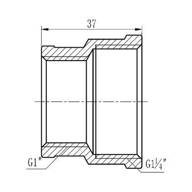 Муфта перехідна латунна 1 1/4"x1" SF357