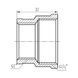 Муфта перехідна латунна 1 1/4"x1" SF357