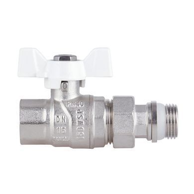 Кран прямой с американкой 1/2" (бабочка) антипротечка SF222