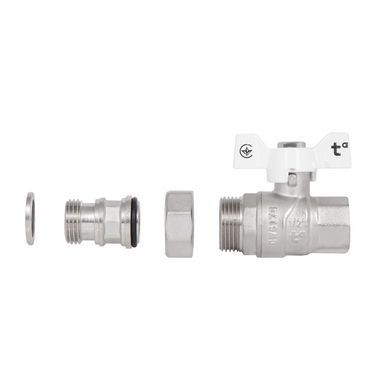 Кран прямой с американкой 1/2" (бабочка) антипротечка SF222