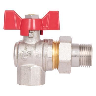 Кран угловой с американкой 1/2" DN15 (бабочка) SD222