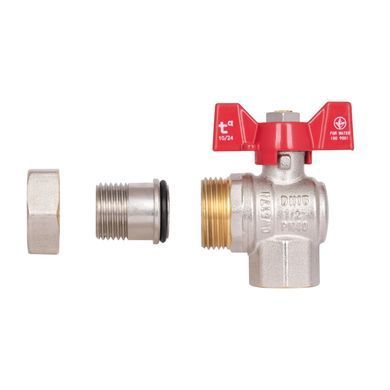 Кран угловой с американкой 1/2" DN15 (бабочка) SD222