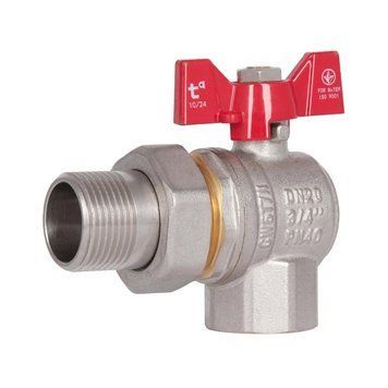 Кран кутовий з американкою 3/4" DN20 (метелик) SD222