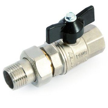 Кран прямой с американкой 3/4" DN20 (бабочка) General Fittings 7100M5
