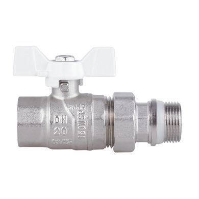 Кран прямий з американкою 3/4" (метелик) антипротікання SF222