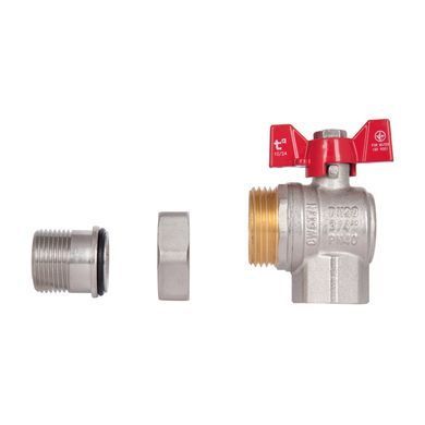 Кран кутовий з американкою 3/4" DN20 (метелик) SD222