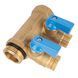 Коллектор 3/4" на 2 выхода с шаровыми кранами 1/2" General Fittings 6200B