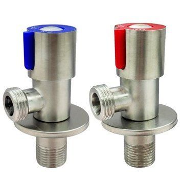 Краны шаровые угловые приборные нерж сталь 1/2" 2 шт Fado