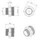 Ніпель перехідний латунний 1 1/4"x1" Fado N15