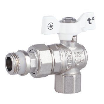Кран угловой с американкой 1/2" (бабочка) антипротечка SF223