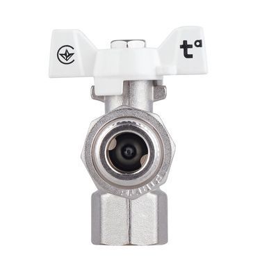 Кран угловой с американкой 1/2" (бабочка) антипротечка SF223