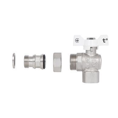 Кран угловой с американкой 1/2" (бабочка) антипротечка SF223
