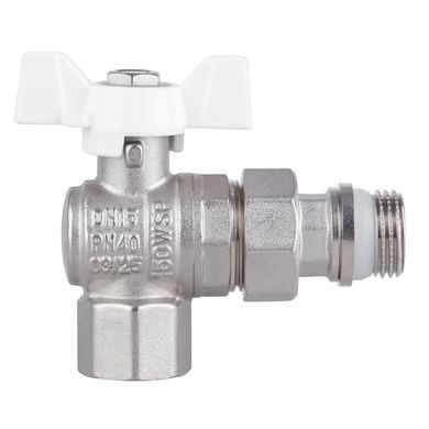Кран угловой с американкой 1/2" (бабочка) антипротечка SF223