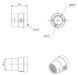 Муфта перехідна латунна 3/4"x1/2" Fado M14C