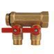 Коллектор 3/4" на 2 выхода с шаровыми кранами 1/2" General Fittings 6200R