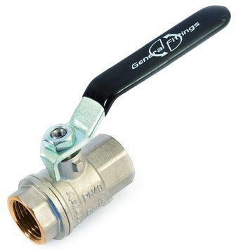 Кран шаровой 1 1/4" ВВ DN32 латунный (ручка) General Fittings 7S00L1