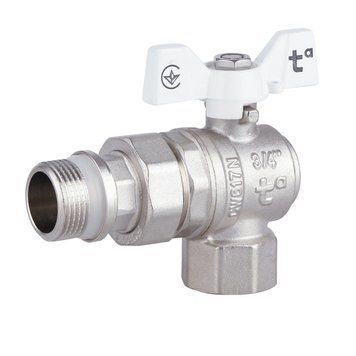 Кран кутовий з американкою 3/4" (метелик) антипротікання SF223