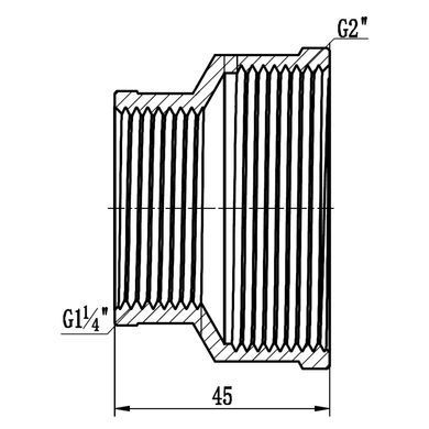 Муфта перехідна латунна 2"x1 1/4" SF357