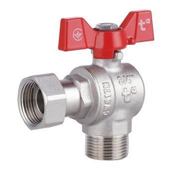 Кран кутовий з накидною гайкою 3/4" ВЗ DN20 (метелик) SF224