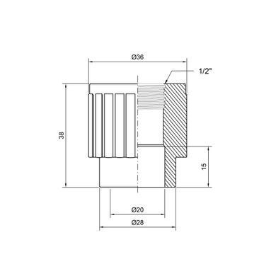 Муфта полипропиленовая с внутренней резьбой 20x1/2" TA