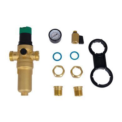 Редуктор тиску гарячої води 3/4" (1-6 бар) з самопромивним фільтром Forte