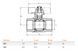 Кран газовый 1/2" ВВ DN15 латунный (бабочка) Fado GB1