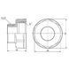 Перехідник латунний різьба 1"x3/4" SF360