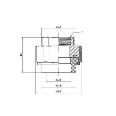 Згін-американка поліпропіленова 32x1" внутр Thermo Alliance