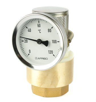 Термометр 0-120&deg;C &Oslash;80 накладний з пружиною Afriso біметалевий