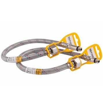 Шланги для змішувача (пара) 50 см 1/2"x М10 силіконова оболонка Forte