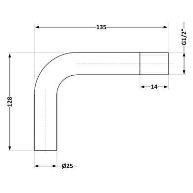 Отвод стальной DN25 x 1" (под сварку) для труб