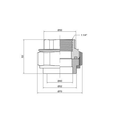 Сгон-американка полипропиленовая 40x1 1/4" внутр Thermo Alliance