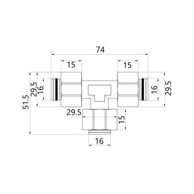 Трійник обтискний 20x20x20 SD158