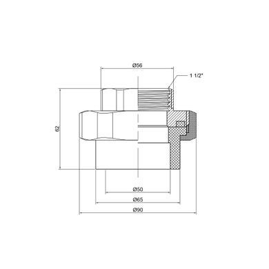 Згін-американка поліпропіленова 50x1 1/2" внутр Thermo Alliance